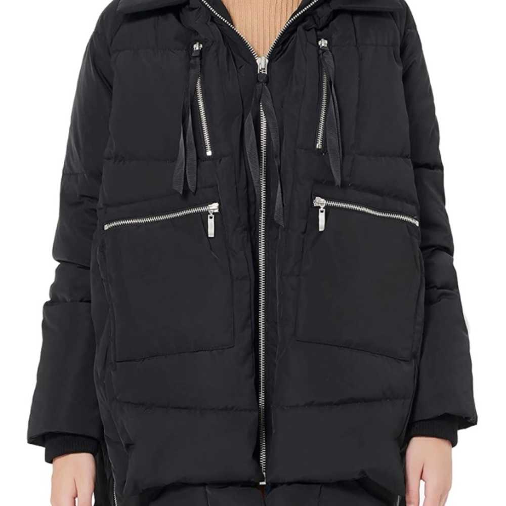 NWT Orolay Women's Thickened Down Jacket, medium, black